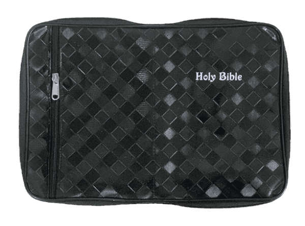 Bible Cover Normal Size Black Side Zip - Image 3