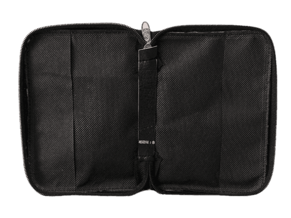Bible Cover Pilot Size with Side Zip – Black Color - Image 3