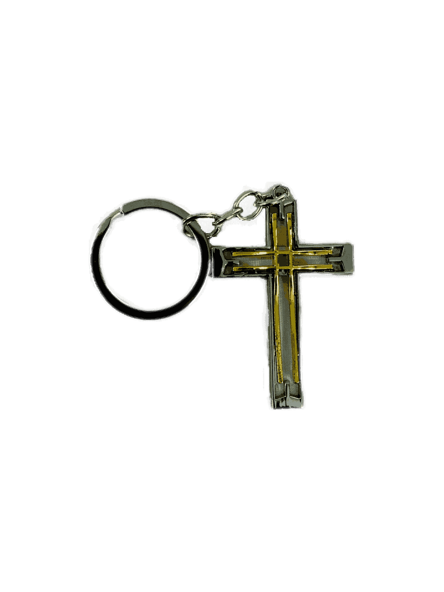 Cross Keychains Metal Type 1 - Golden Color - Image 2