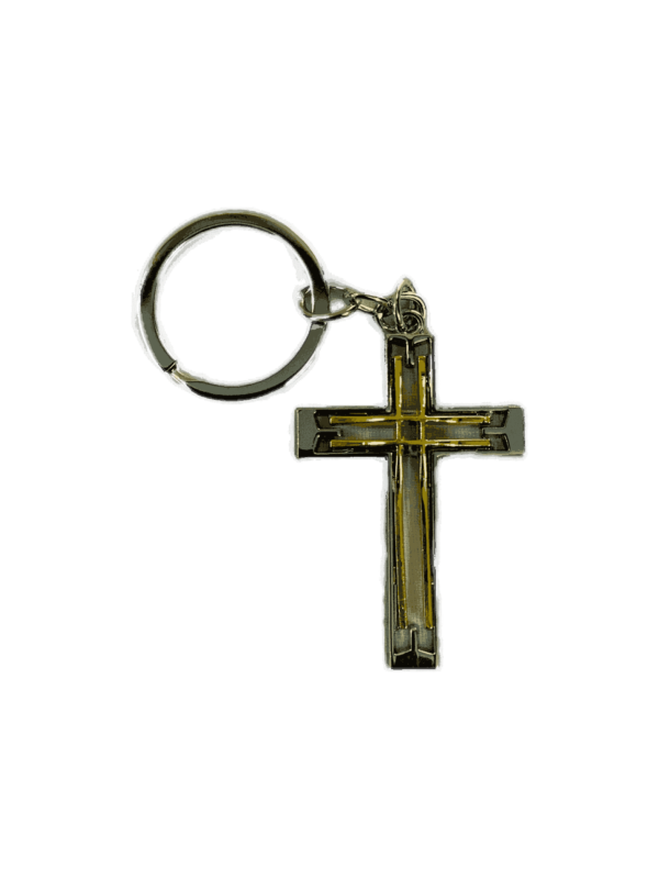 Cross Keychains Metal Type 1 - Golden Color - Image 3