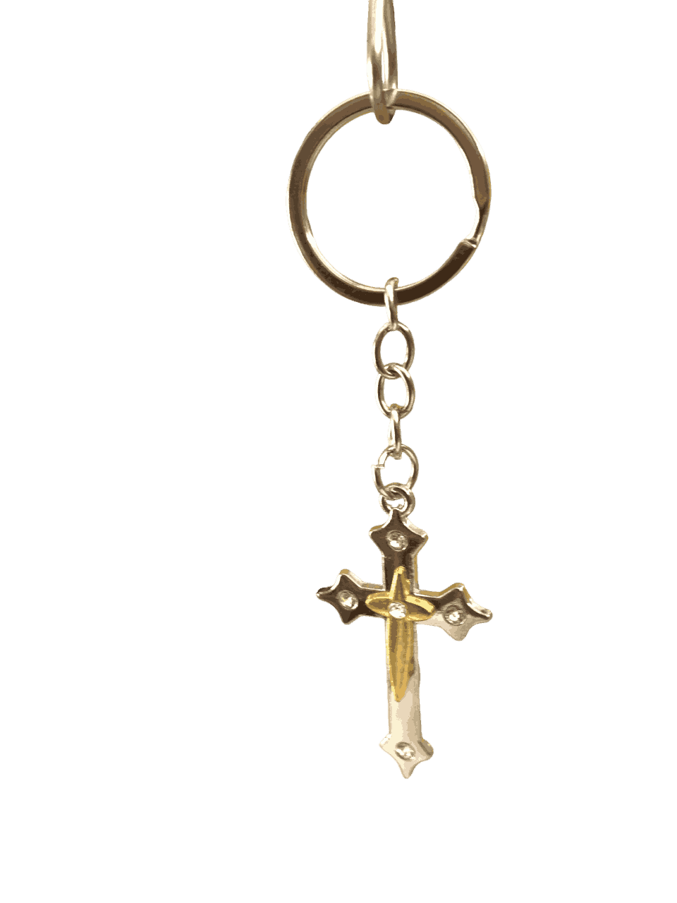 Cross Keychains Metal Type 3 - Silver Color - Image 2