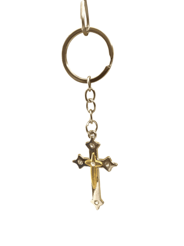 Cross Keychains Metal Type 3 - Silver Color - Image 3