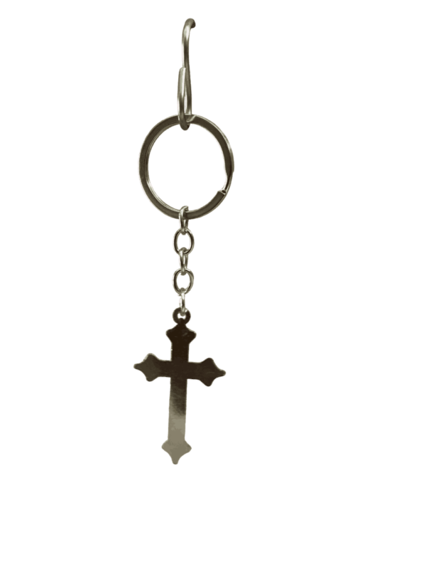 Cross Keychains Metal Type 3 - Silver Color - Image 4