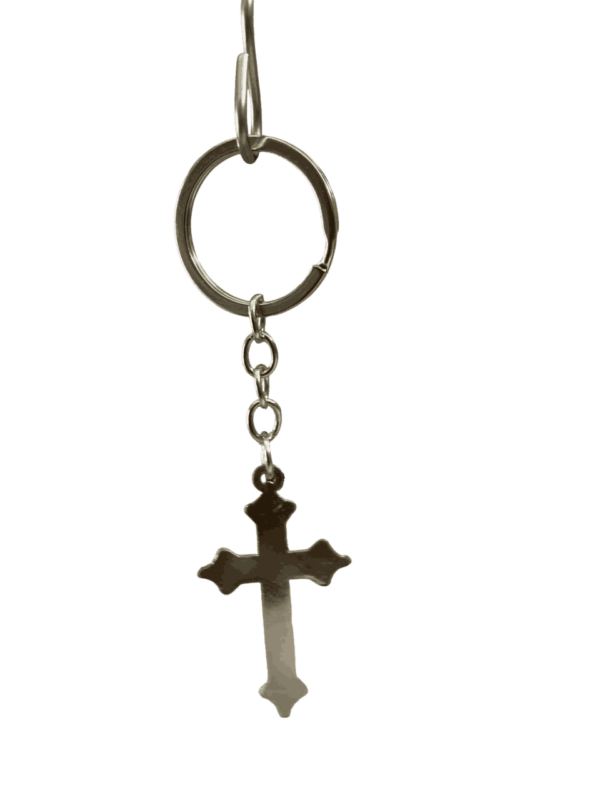 Cross Keychains Metal Type 3 - Silver Color - Image 5