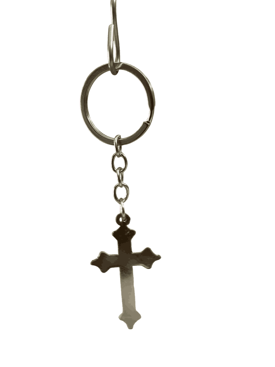 Cross Keychains Metal Type 3 - Silver Color - Image 5