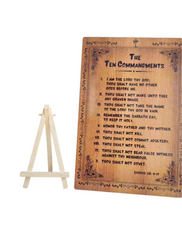 The Ten Commandments Plywood Board English & Tamil