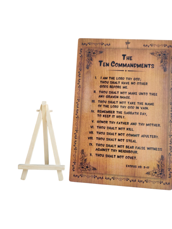 The Ten Commandments Plywood Board English & Tamil - Image 2