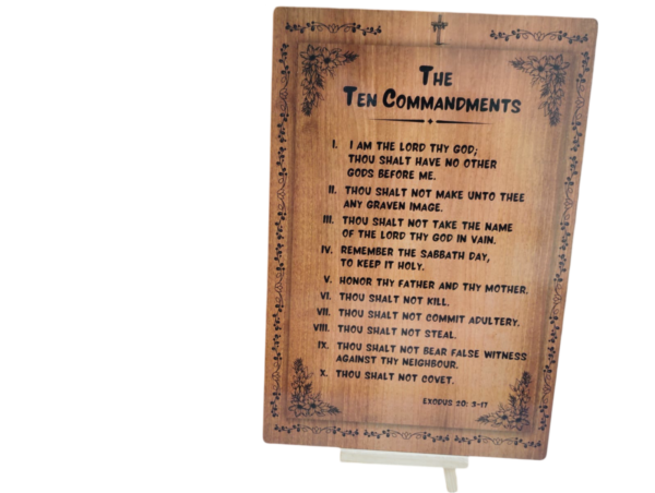 The Ten Commandments Plywood Board English & Tamil - Image 3