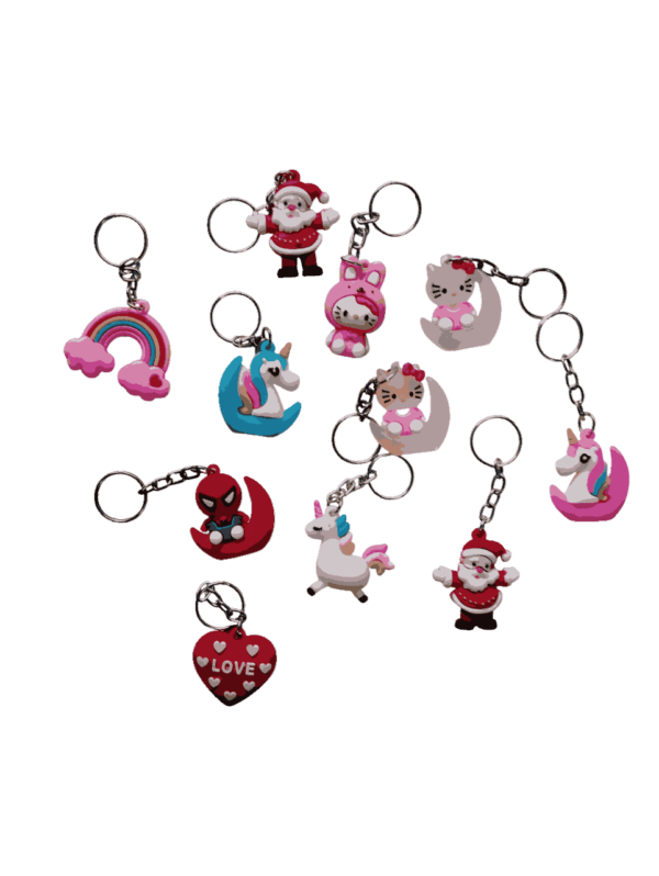 Cartoon Type Rubber Keychains for Kids - Small Size (6 Pieces) - Image 4