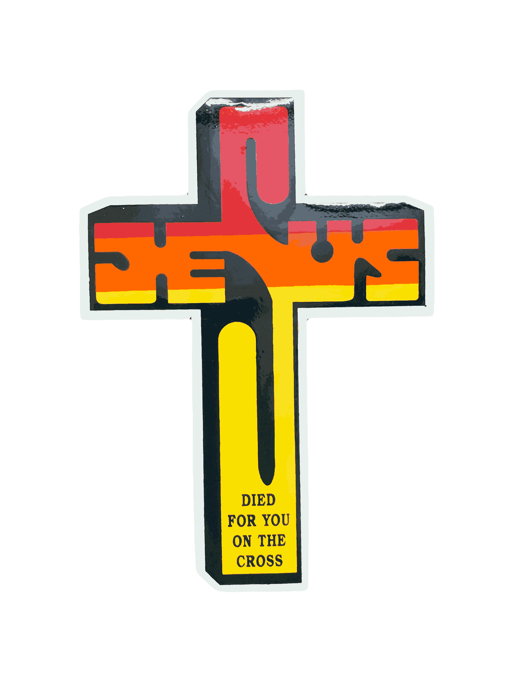 Jesus Died for You – Cross Sticker